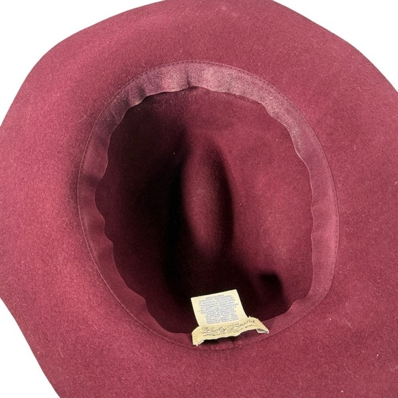 Lucky Brand burgundy wool Rancher with hat pin - Picture 4 of 7